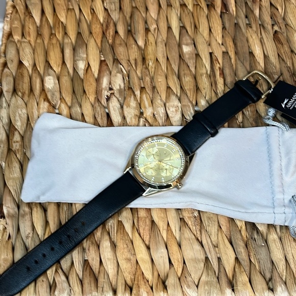 NWT Armani Exchange Multifunction Black Leather Watch - Picture 4 of 9